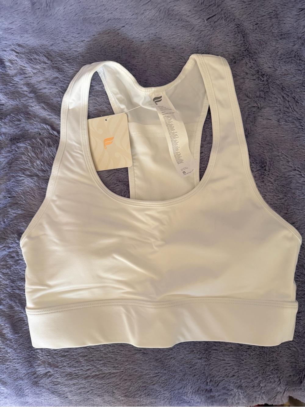 Fabletics White Racerback Sports Bra